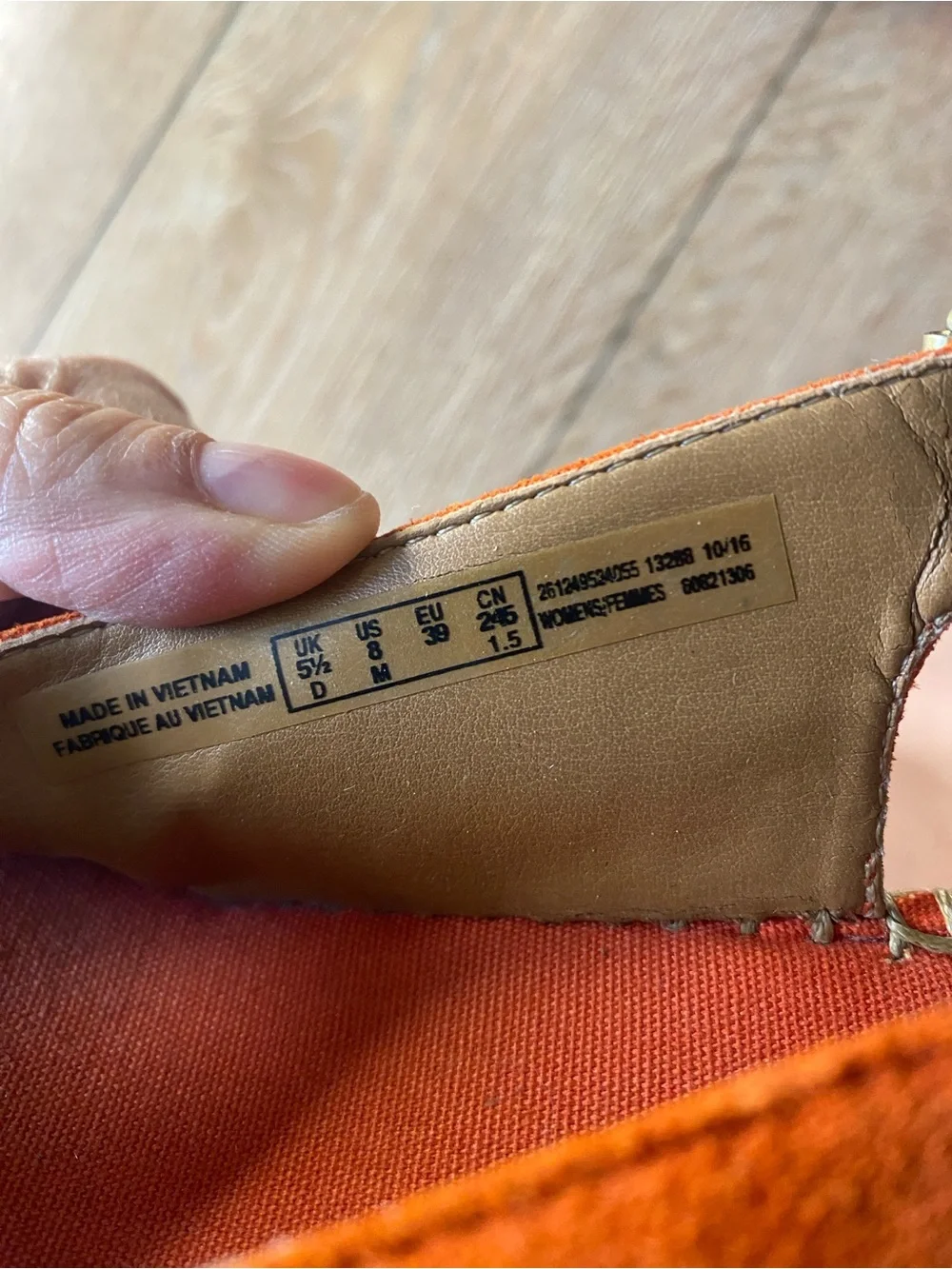 Clarks Orange Suede Slingback Summer Sandal